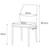 Set di 4 Sedie Anya In Tessuto Tortora Dimensione 56x42x88,5cm