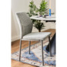 Set di 4 Sedie Anya In Tessuto Tortora Dimensione 56x42x88,5cm