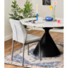 Set di 4 Sedie Anya In Tessuto Tortora Dimensione 56x42x88,5cm