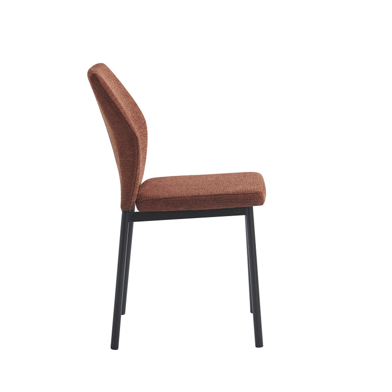 Set di 4 Sedie Anya tessuto mattone 56x42x88,5cm sedie moderne