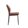 Set di 4 Sedie Anya tessuto mattone 56x42x88,5cm sedie moderne