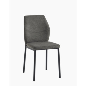 Set di 4 Sedie Anya In Tessuto Grigio Scuro Dimensione 56x42x88,5 Cm