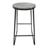 Set di 6 Sgabelli Achelor Cemento Gambe Nere - Design Moderno