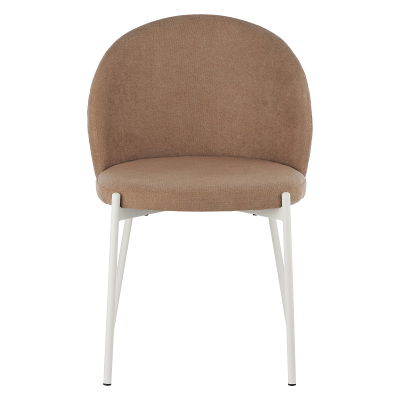 Set di 4 Sedie Shelly In Tessuto 320gr Beige Scuro Dimensione 55x45x80cm