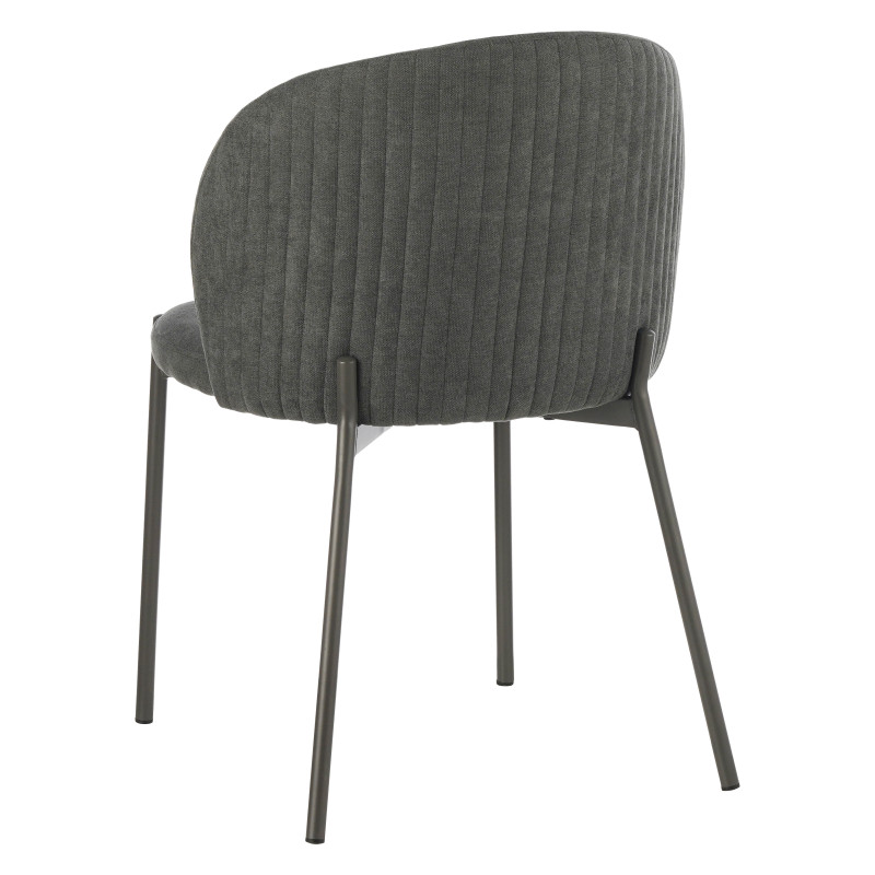 Set di 4 Sedie Shelly In Tessuto 320gr Grigio Scuro Dimensione 55x45x80cm