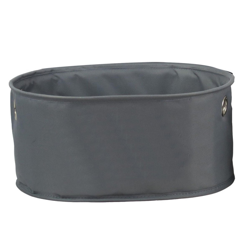 Set di 2 Cesti Oxford Grigio 40x29x18cm contenitori casa