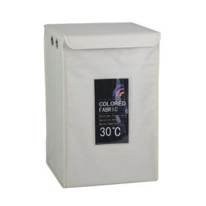 Set di 6 Portabiancheria Pieghevole Oxford Bianco 36x36x65 Tny