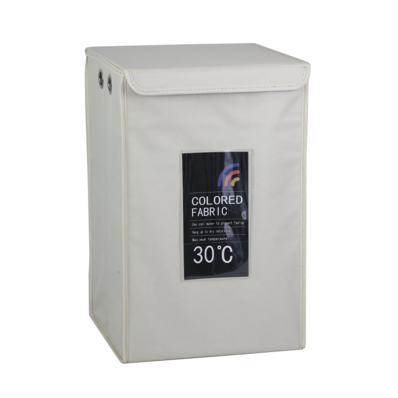 Set di 6 Portabiancheria Pieghevole Oxford Bianco 36x36x65cm