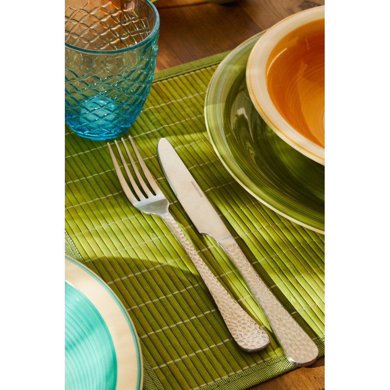 Set di 6 confezioni posate York 24 pezzi acciaio cucina