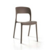 Sedia Risto polipropilene tortora 47x52 h83 cm moderna e pratica