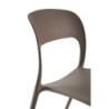 Sedia Risto polipropilene tortora 47x52 h83 cm moderna e pratica