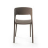 Sedia Risto polipropilene tortora 47x52 h83 cm moderna e pratica