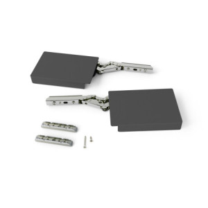 Emuca Braccetto per ante a ribalta verso l'alto Altius Lift, Forza 1840-5200 (high-H), Acciaio e tecnoplastica, Grigio antracite