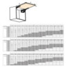 Braccetto per ante a ribalta verso l'alto Altius Lift, Forza 4000-9000 (extra high-XH), Acciaio e tecnoplastica, Bianco