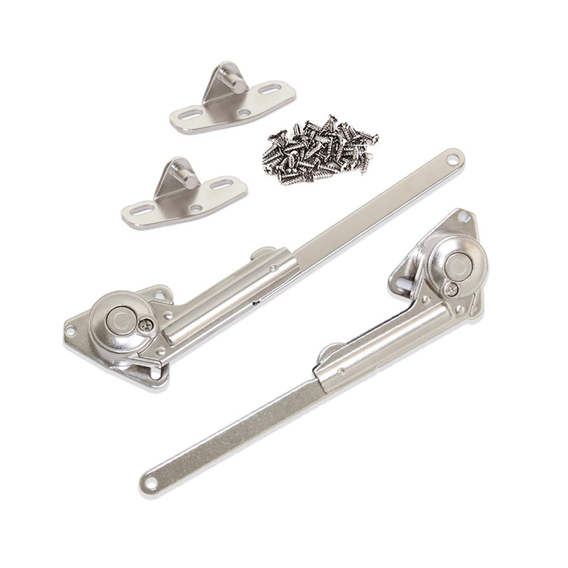 Set di braccetti con porta a battente NSDX, forza 20-70kgxcm, Acciaio e Zama, Nichelato