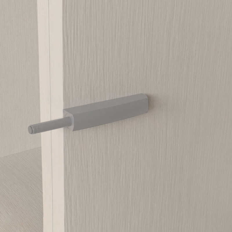 Emuca Lotto di 10 chiusure per porte da avvitare ai mobili con regolazione Push Lite, lunghezza 80 mm, Chiusura soft, Tecnoplast