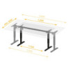 Lift Table motorizzato regolabile in altezza Lift Table, Acciaio, Verniciato bianco