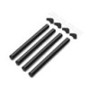 Lotto di 4 gambe per tavolo, diametro 60mm, H 830mm, Acciaio, Verniciato nero