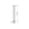 Lotto di 4 gambe per tavolo, diametro 60mm, H 830mm, Acciaio, Verniciato nero