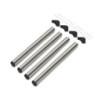 Lotto di 4 gambe per tavolo, diametro 60mm, H 830mm, Acciaio, Nichel satinado
