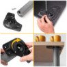 Lotto di 4 gambe per tavolo, diametro 60mm, H 830mm, Acciaio, Verniciato alluminio