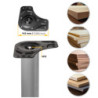 Lotto di 4 gambe per tavolo, diametro 60mm, H 830mm, Acciaio, Verniciato alluminio