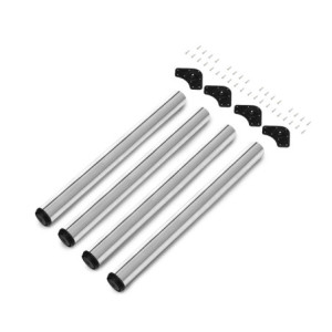 Lotto di 4 gambe per tavolo, diametro 60mm, H 710mm, Acciaio, Cromato lucido