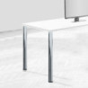 Lotto di 4 gambe per tavolo, diametro 60mm, H 830mm, Acciaio, Nichel satinado