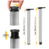Lotto di 4 gambe per tavolo, diametro 60mm, H 710mm, Acciaio, Cromato lucido
