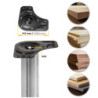 Lotto di 4 gambe per tavolo, diametro 60mm, H 710mm, Acciaio, Cromato lucido