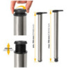 Lotto di 4 gambe per tavolo, diametro 60mm, H 710mm, Acciaio, Nichel satinado