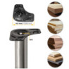 Lotto di 4 gambe per tavolo, diametro 60mm, H 710mm, Acciaio, Nichel satinado