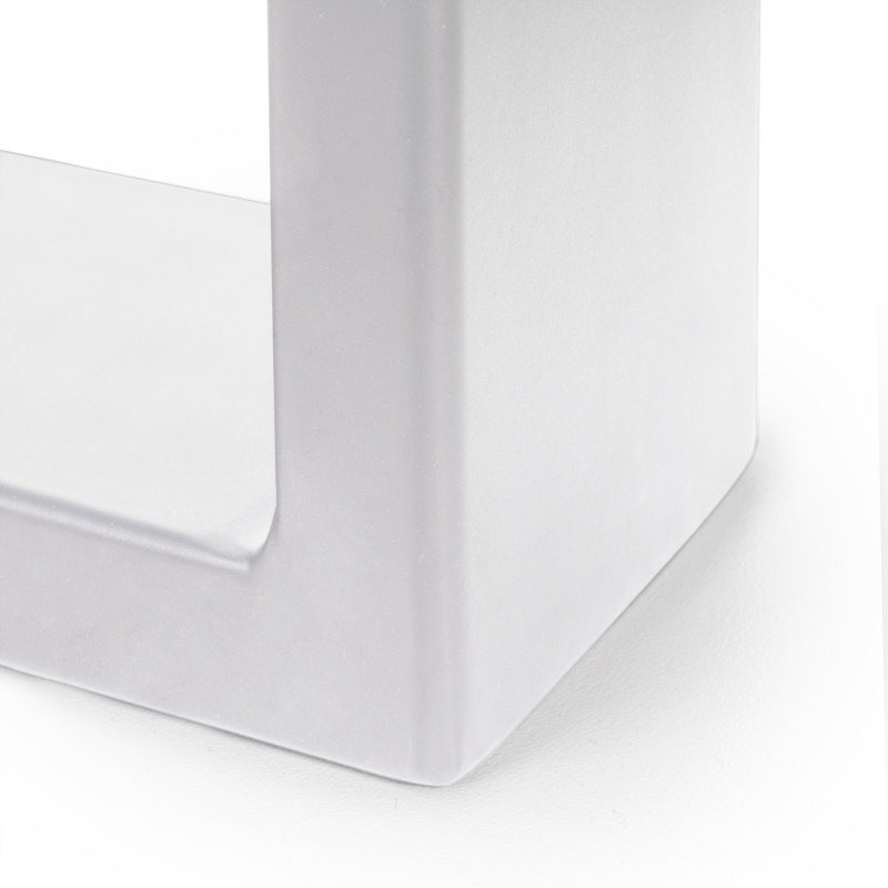 Set di gambe per tavolo rettangolare Square, larghezza 600mm, Acciaio, Verniciato bianco