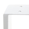 Set di gambe per tavolo rettangolare Square, larghezza 600mm, Acciaio, Verniciato bianco
