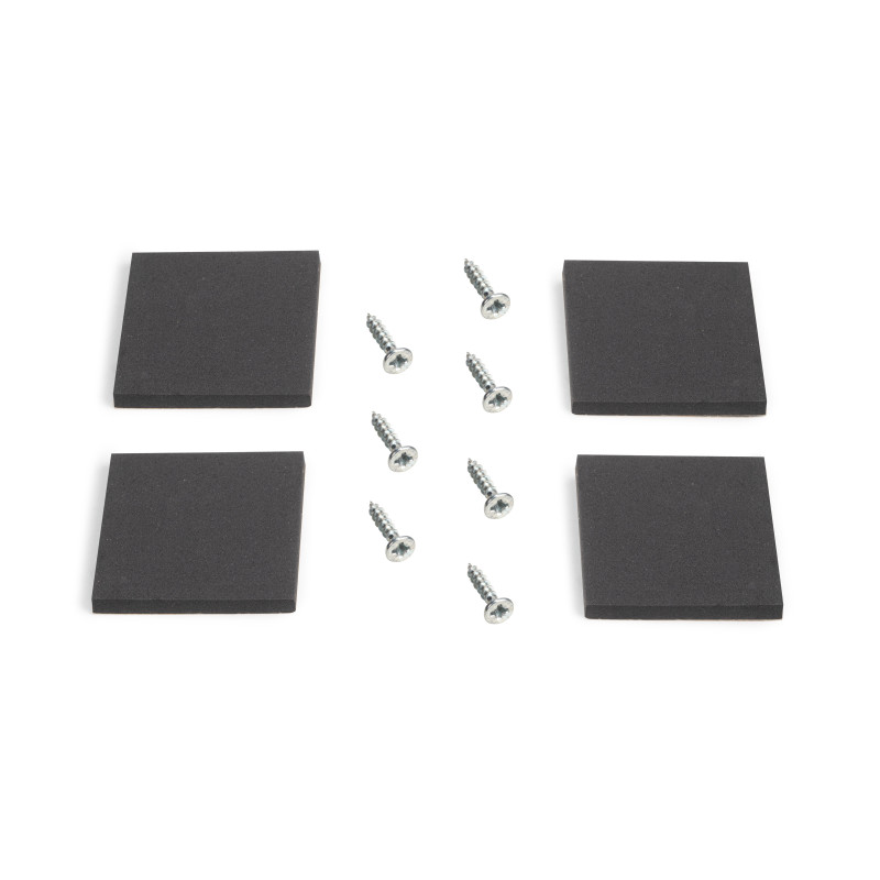 Set di gambe per tavolo rettangolare Square, larghezza 600mm, Acciaio, Verniciato bianco