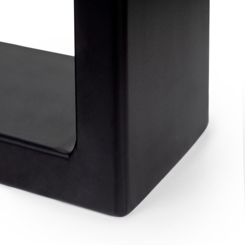 Set di gambe per tavolo rettangolare Square, larghezza 600mm, Acciaio, Verniciato nero