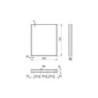 Set di gambe per tavolo rettangolare Square, larghezza 600mm, Acciaio, Verniciato nero