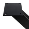 Set di gambe per tavolo Cross, larghezza 695mm, Acciaio, Verniciato nero