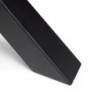 Set di gambe per tavolo Cross, larghezza 695mm, Acciaio, Verniciato nero