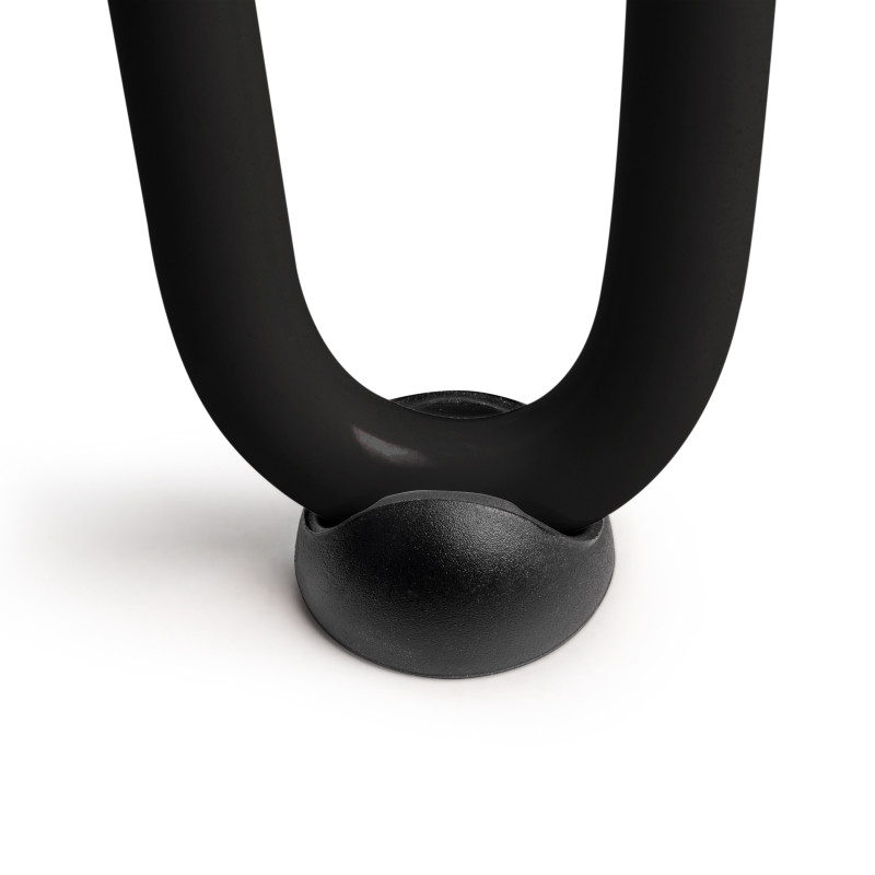 Lotto di 4 gambe Hairpin a 2 aste per tavolo, altezza 400mm, Acciaio, Verniciato nero
