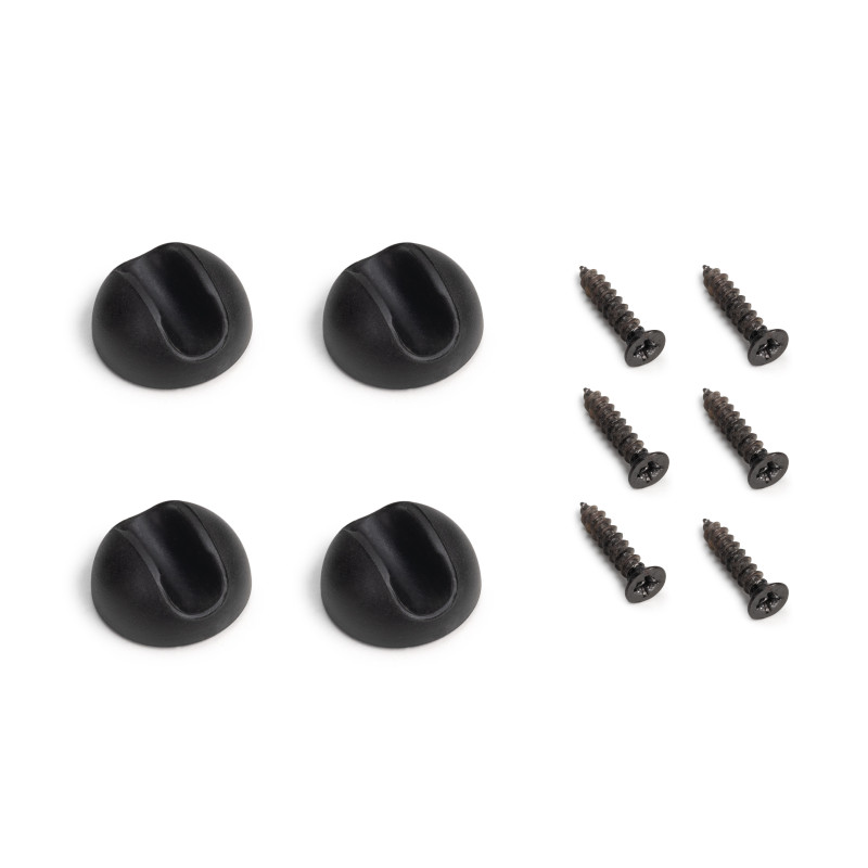 Lotto di 4 gambe Hairpin a 2 aste per tavolo, altezza 400mm, Acciaio, Verniciato nero