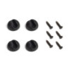 Lotto di 4 gambe Hairpin a 2 aste per tavolo, altezza 400mm, Acciaio, Verniciato nero