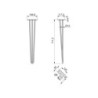 Lotto di 4 gambe Hairpin a 3 aste per tavolo, altezza 710mm, Acciaio, Verniciato bianco