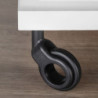 Lotto di 4 ruote Hole 2 con piastra di montaggio, diametro 60 mm, Acciaio e plastica, Tecnoplastica grigio