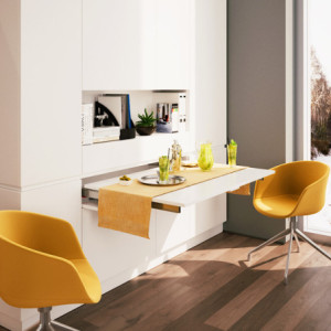 Zoom Guide per tavolo allungabile e sollevabile Oplà Top, Alluminio, Champagne anodizzato