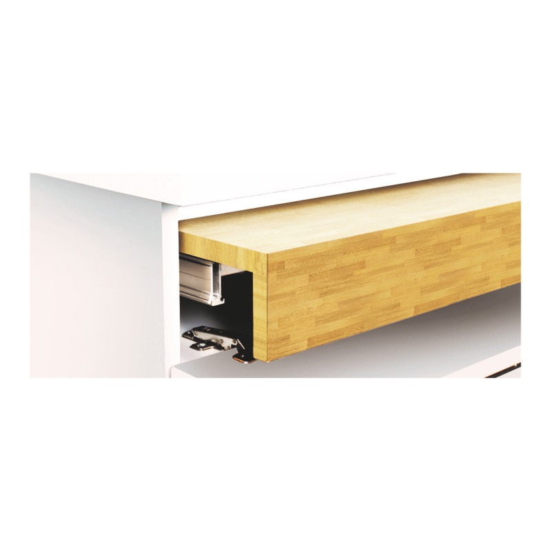 Guide per tavolo allungabile e sollevabile Oplà Folding+39, Alluminio, Champagne anodizzato