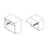 Guide per tavolo allungabile e sollevabile Oplà Folding+39, Alluminio, Champagne anodizzato