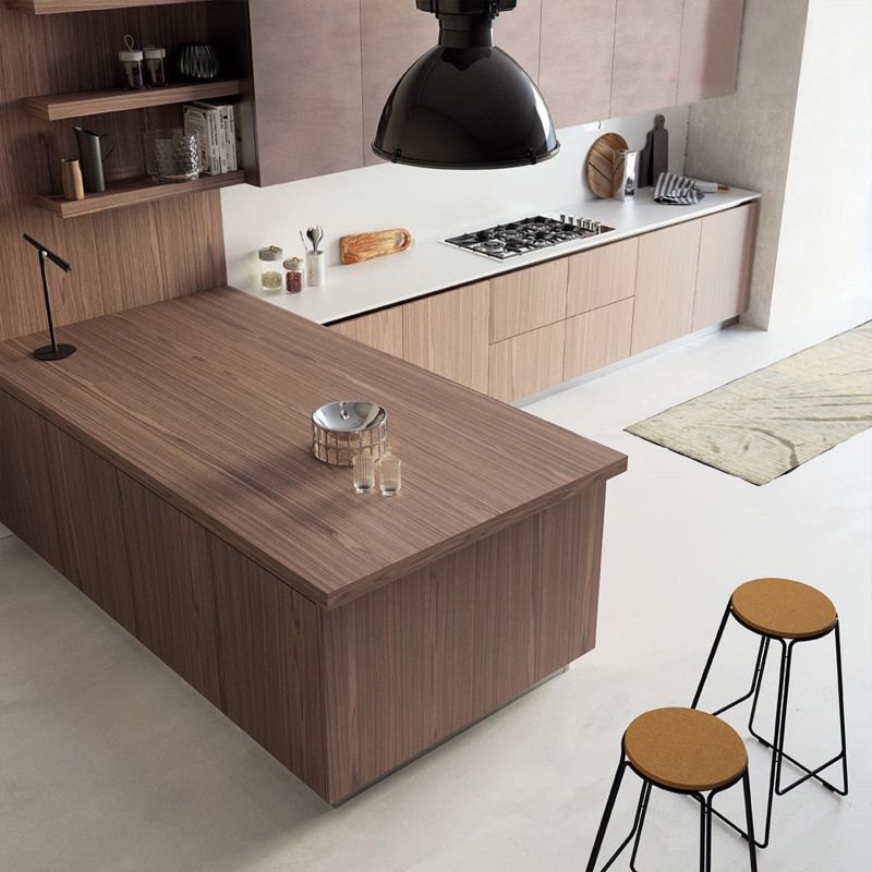 Coktail Reverse H35 Guide per tavoli ad ante allungabili, Alluminio, Champagne anodizzato
