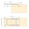 Coktail Reverse H35 Guide per tavoli ad ante allungabili, Alluminio, Champagne anodizzato