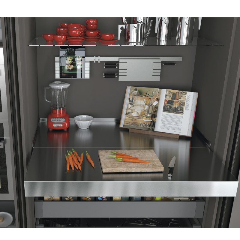 Organizzatore per cassetti Alumount 450x500, Alluminio, Grigio antracite